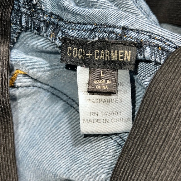 Coco + Carmen Jeans OMG Skinny Leg High Rise Stretch Denim Large 12-14 - Picture 9 of 16